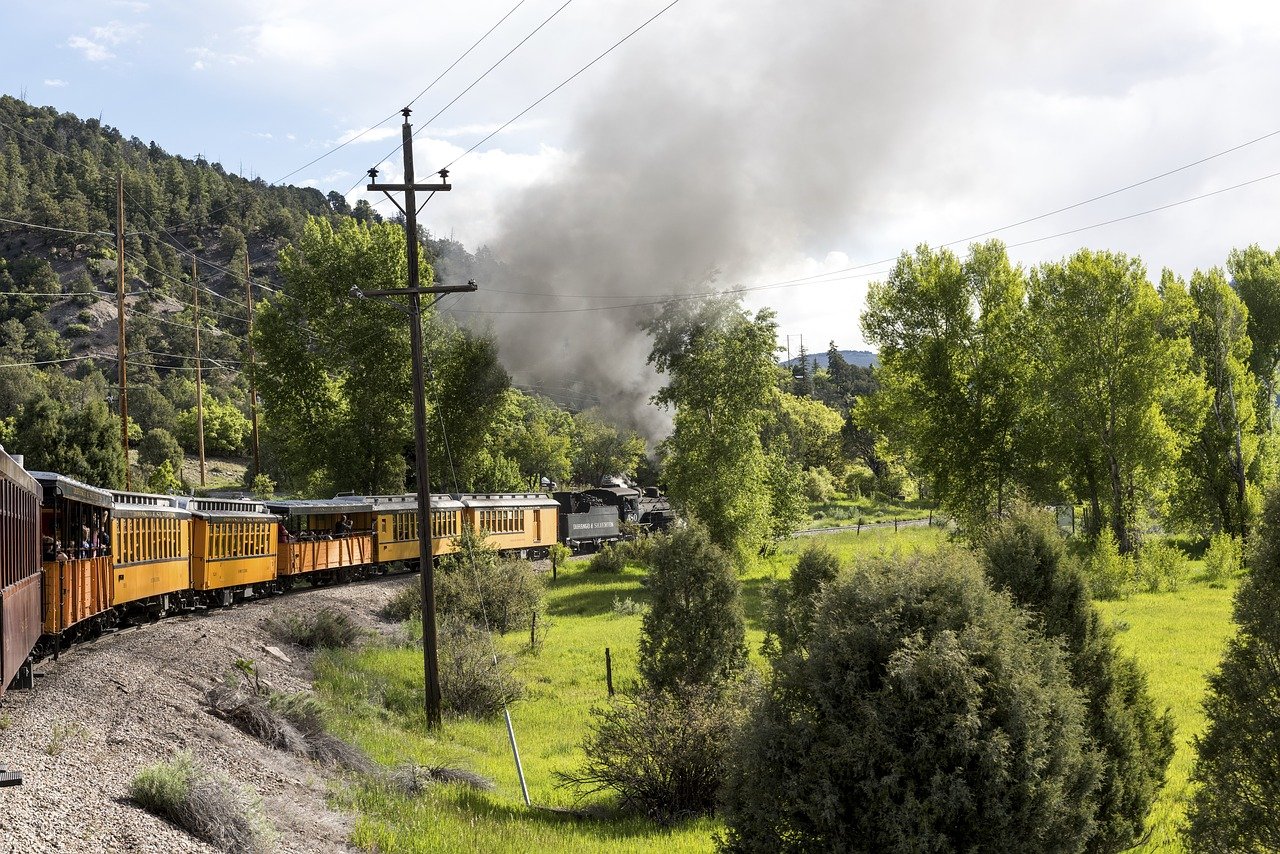 Railroad along the mountainside