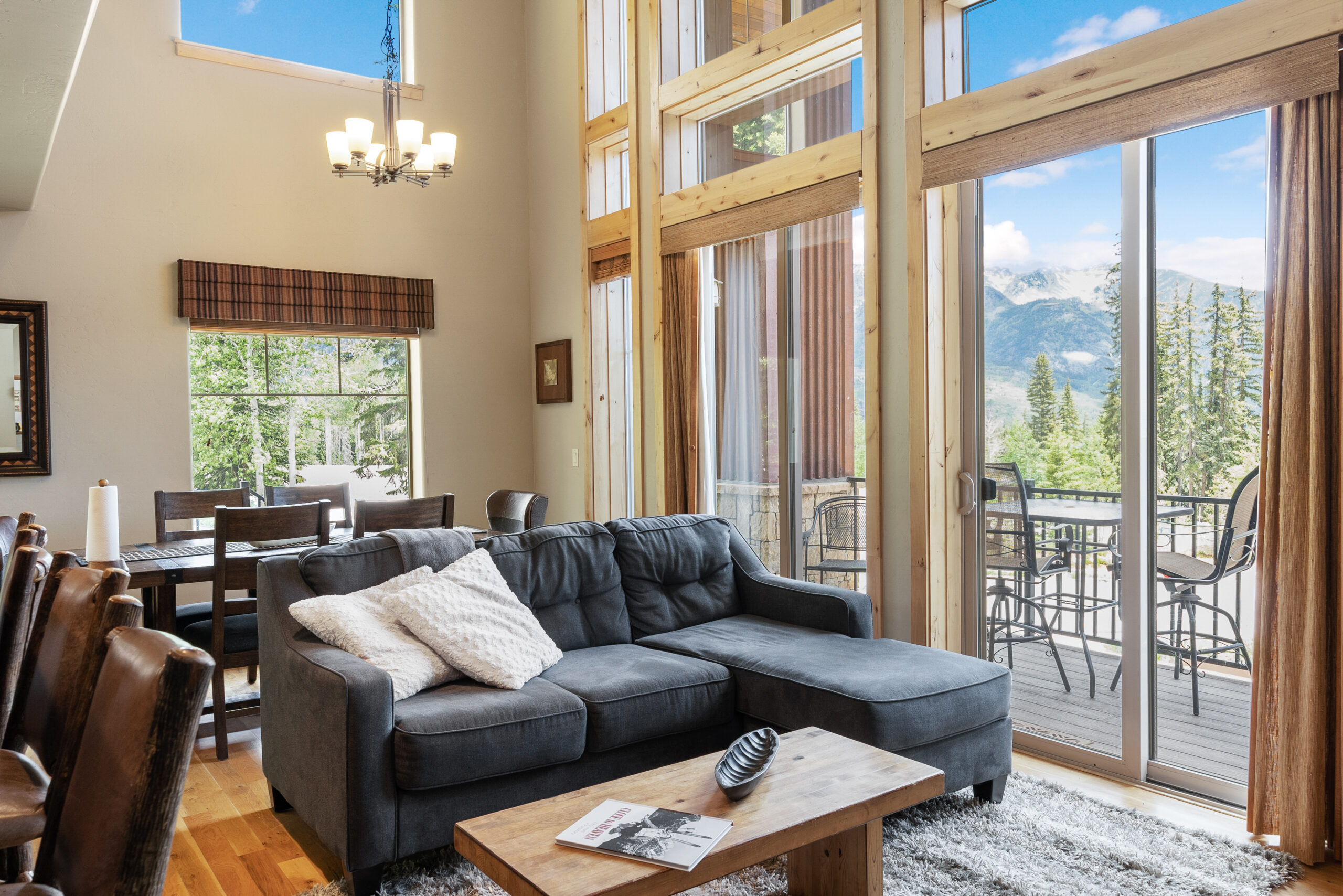 mountain views from the living room