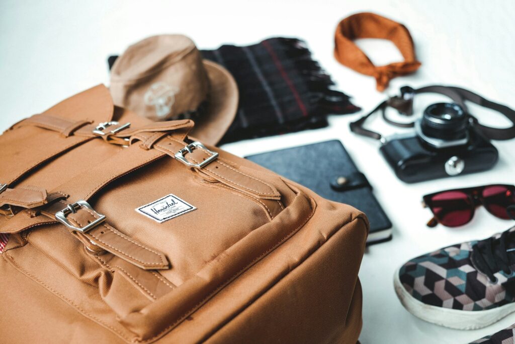 Backpack with clothing and gear
